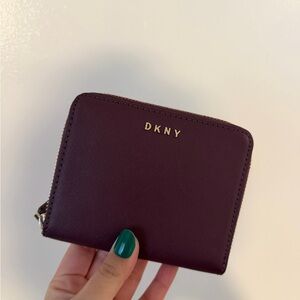 DKNY Aubergine Zip-Around Wallet